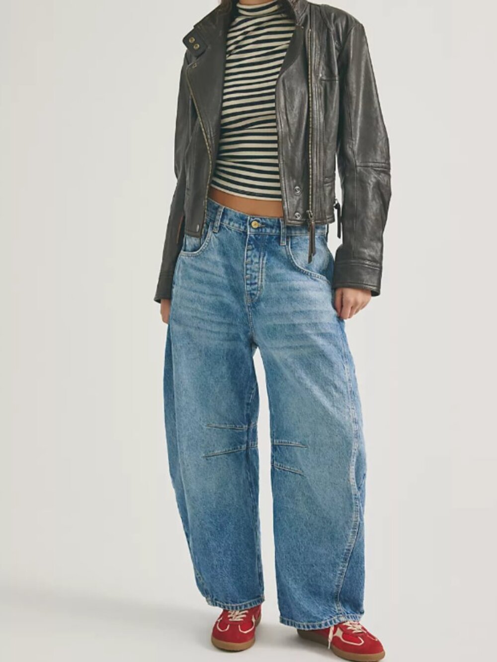Excellent We The Free Free People Good Luck Mid-Rise Barrel Jeans